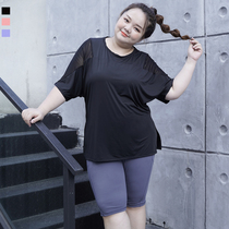 Plus Size Yoga Set Women 200 Jin Loose Fitness Clothing Quick Dry Sports Leisure Running Set Breathable Short Sleeve