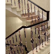 Kuncheng custom stairs 002 Indoor whole stairs Villa building Loft duplex stairs Jump floor oblique beam rotating ladder