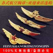 Aviation China RMB50 Below Chest Arms Obsessed with collection Chest Badge Flight Badge Golden Security Metal Brooch