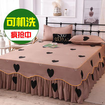 Waterproof bedspread single piece urine septum breathable mattress bed cover thickened cotton Simmons protective cover non-slip fixing
