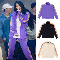 Korean NERDY sportswear suit Li Zhien IU Star same coat mens and womens string casual pants