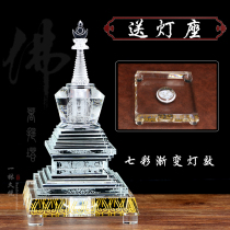 Stupa Bodhi Tower Crystal stupa height 25 cm Special victory carved Buddha statue Manna pill saffron