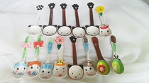 Cartoon spoon ceramic cute home baby children spoon girl Net red spoon personality Net red creative