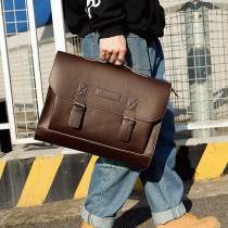 Leather vintage mens Hand bag Korean leather shoulder bag shoulder bag Business Mens bag briefcase