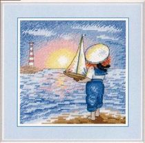 Cross stitch electronic drawings redraw source file XSD Ocean sailing dream
