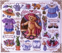 Cross stitch electronic drawings redrawn source file Teddy bear wardrobe