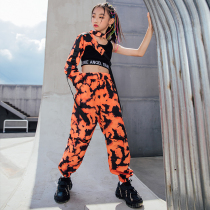 Childrens jazz dance suits girls hip-hop street dance costumes childrens catwalk clothes show clothes girls Summer