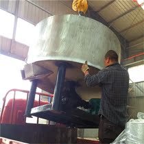 Commercial flat-mouth pneumatic mixer Multifunctional Concrete Wheel Mill mortar resin sand double grinding wheel sand mixer