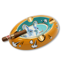 Japanese century Siglo dog year cigar ashtray bone china 4 Creative Bulldog cigar Special