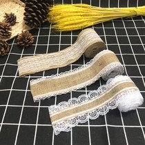 Kindergarten environment layout decoration material lace accessories white lace white edge background wall linen frame cloth cotton