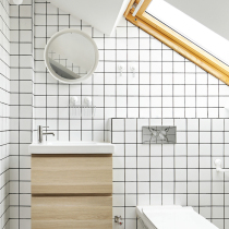 Amy Nordic tile kitchen balcony bathroom black plaid glaze bread brick small white brick wall brick 300x600