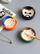 Ashtray creative personality trend home 2021 cute girl living room fashion modern gray tray cartoon mini