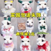 Pet Rabbit Bib Mouth Wippox Cat Dog Teddy Collar Lace Clothes Accessories