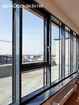German Xuge system doors and windows open inside inverted window AWS65(6 16A 6) window balcony sunshine room