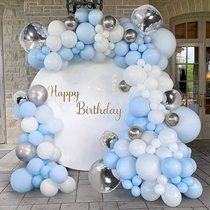 ins macaron blue irregular balloon chain arch opening birthday party decoration package