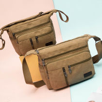 New sail buns bag mens single shoulder inclined satchel bag casual Korean version inclined cross single shoulder bag pure cotton eco-friendly and abrasion-proof male backpack