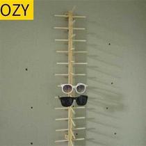  Glasses rack Glasses storage rack Wall-mounted sunglasses display props Wall-mounted wall solid wood glasses display rack