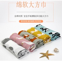 Baby saliva towel triangle towel Pure cotton spring and autumn thin baby collar Childrens windproof cotton yarn large towel bandana tide