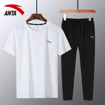  Anta sports suit mens short-sleeved 2021 summer new quick-drying breathable casual trousers closed small pants men