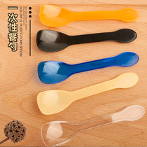Disposable spoon plastic spoon packed takeaway fast food spoon dessert cake spoon transparent pudding ice cream spoon restaurant