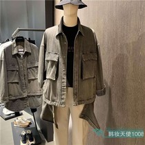 ST high-end mens clothing Korean special cabinet 20 autumn cash in jeans shirt SH2A-7NSH706MP1 BK black