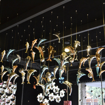 Jewelry store Air pendant corridor Interior pendant Ocean theme ceiling ceiling beauty Chen decoration Dolphin pendant