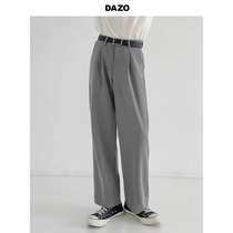  DAZO light cooked style suit pants mens spring and autumn straight casual pants loose all-match hanging pants Korean version of the trend