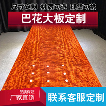 Safflower pear big board solid wood log tea table custom bar flower red wood tea table Walnut Okan board conference table Clearance