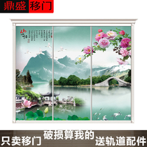 Customized wardrobe sliding door tempered glass wardrobe sliding door custom wall cabinet sliding door cloakroom cabinet partition door 23