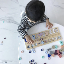 INS Wind export Korean building blocks children early education puzzle number matching color classification cognitive building block toys