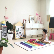 INS Nordic childrens color strip floor mat Game floor mat printing and dyeing crawling mat Preschool photography studio shooting props