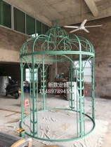 Wrought iron super large birdcage outdoor hotel giant restaurant Birdcage card seat cafe decoration large bird cage seat