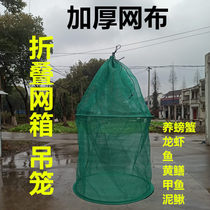 Fishing net box folded round cage Lobster crab respaced suspension cage Cage Fish Care Thickened multi-fish Shrimp Cage