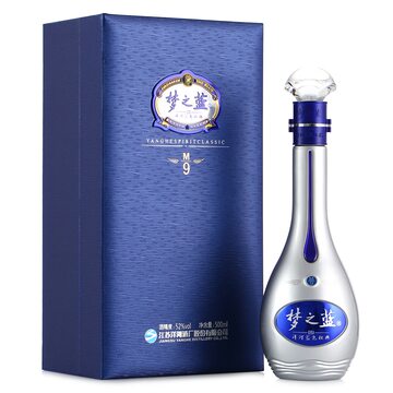 夢之藍 M9 箱付 袋付 500ml Amazon.co.jp: 夢之藍M9 52° 500ml アルコール52度 箱付 中国酒
