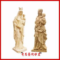 Sandstone European relief figure round sculpture sandstone mother and child sculpture glass fiber reinforced plastic sculpture Hotel Villa club decoration