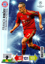 panini 1213 Champions League Football Star Card Riberg Bayern Munich Master Teka