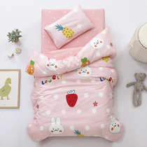 Kindergarten quilt three-piece baby into the garden nap quilt cotton quilt cover Childrens bedding bedding six-piece custom