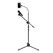 Microphone stand Floor-standing stage professional performance mobile phone K song microphone stand live microphone stand mobile phone clip