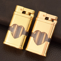 Yubang Julang kerosene lighter visual transparent oil tank seal one-key ignition creative retro vintage grinding wheel