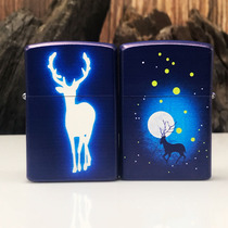 ZORRO ZORRO pure copper grinding wheel windproof kerosene lighter luminous one deer has your Elk couple Classic