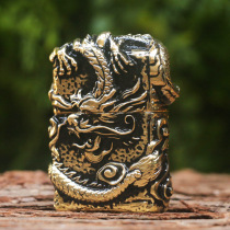 Hong Kong ZORRO ZORRO brand pure copper windproof kerosene lighter old wheel thick armor Dragon