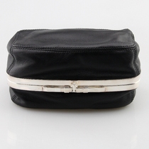 German imported Sillems cross anchor pipe bag SIL 2506 black leather 925 silver plated four bucket bag