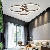  Hongguang lighting Nordic modern minimalist light luxury living room dining room bedroom semi-hanging ceiling lamp