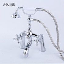 Copper Crystal telephone gold bathtub faucet noble concubine sitting bathtub side faucet shower shower European style hand spray