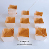 Square small wooden box mold Baking oil paper High temperature paper cup pound cake toast wooden tray Wooden mold paper tray