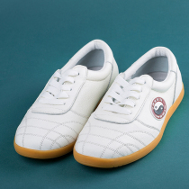 Soft cowhide Taiji shoes beef tendons leather martial arts professional shoes mens kung fu shoes mens childrens practice shoes Spring