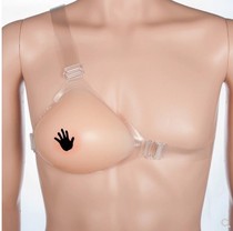 Single shoulder strap triangle split breast breast postoperative fake breast fake breast silicone bra pad insert