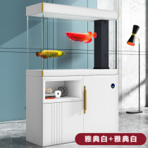 Ultra-white glass fish tank aquarium entrance living room screen household small and medium-sized partition bottom filtration free water change fish tank