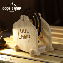 Outdoor camping bamboo wood mosquito box mosquito box mosquito stove picnic camping removable portable mosquito coil incense bracket