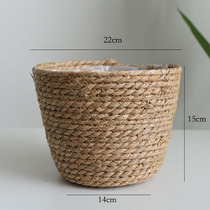Nordic Straw flower pot rattan flower pot super large flower basket flower pot simple weaving bamboo flower pot cover